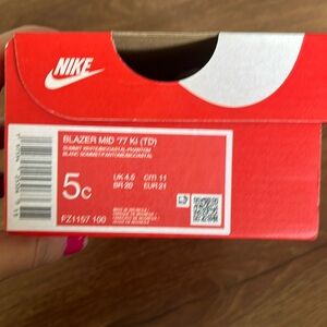 Nike Blazer Mid ‘77 KI (TD) size 5c